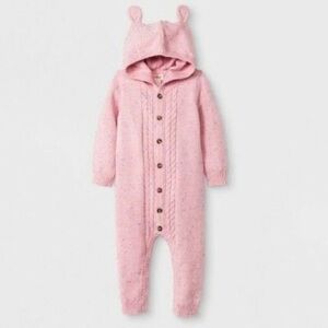 🎄Kids-Baby Cat & Jack Blue cable knit Sweater Onesie 6-9 months